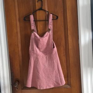 Pink overall dress